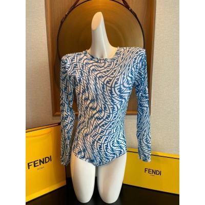 Fendi long-sleeved one-piece sun protection swimming costume