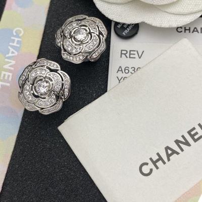 CHANEL🇫🇷Xiaoxiang camellia stud earrings earrings jewelry